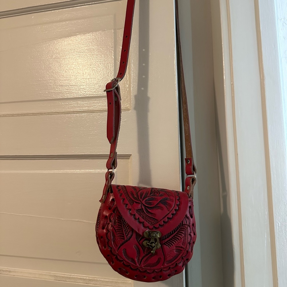 Leather Western Style Crossbody Purse